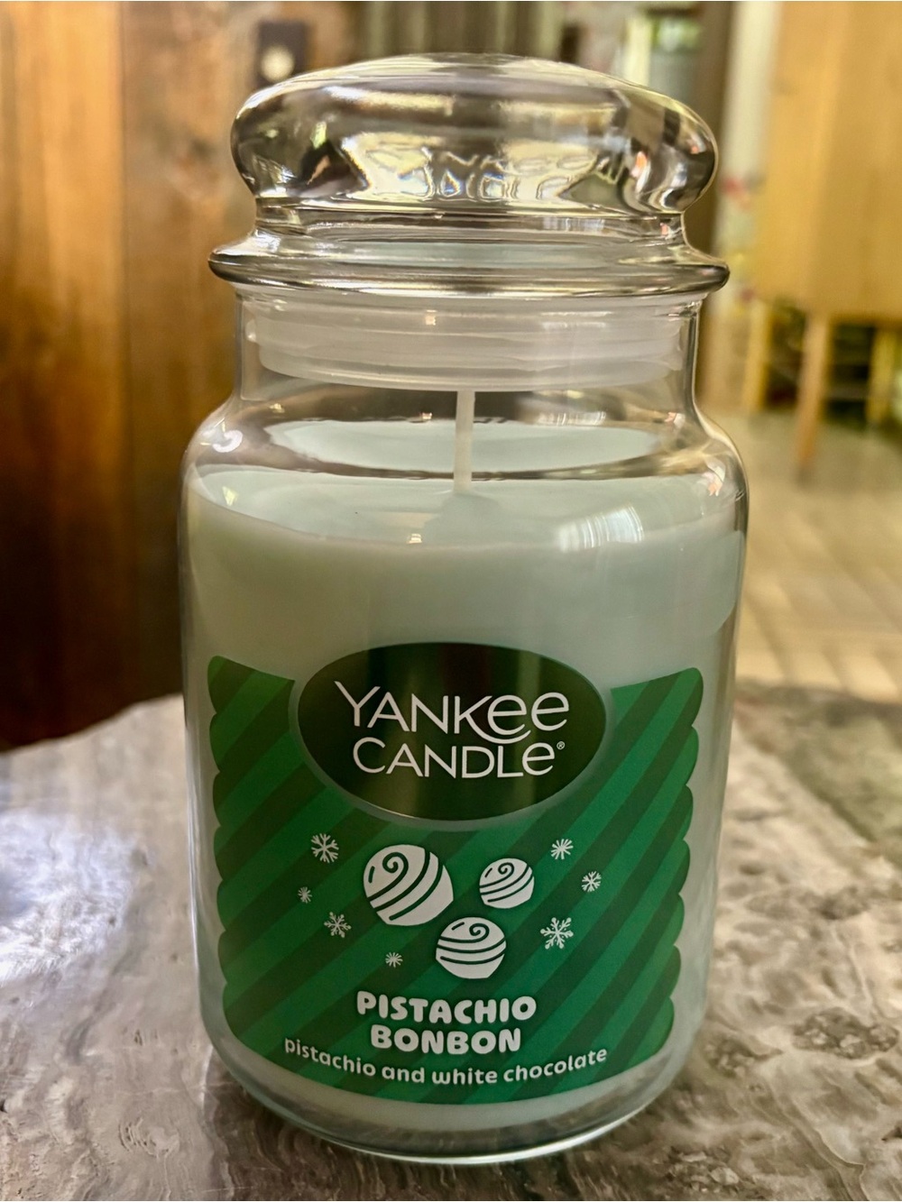 NWT Yankee Candle Pistachio Bonbon Large Candle - 22oz